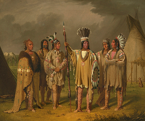 Six Blackfeet Chiefs by Paul Kane 1859